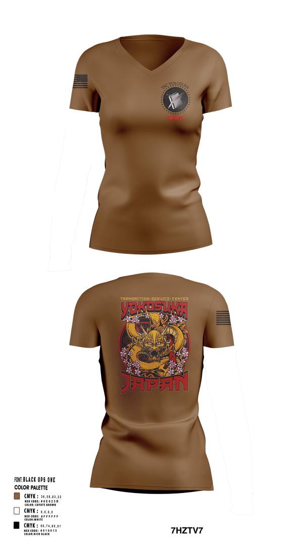 Womens Short Sleeve Vneck Shirt, Transactional Service Center Yokosuka, Navy, Teamtime, Team time, sublimation, custom sports apparel, team uniforms, spirit wear, spiritwear, sports uniforms, custom shirts, team store, custom team store, fundraiser sports, apparel fundraiser