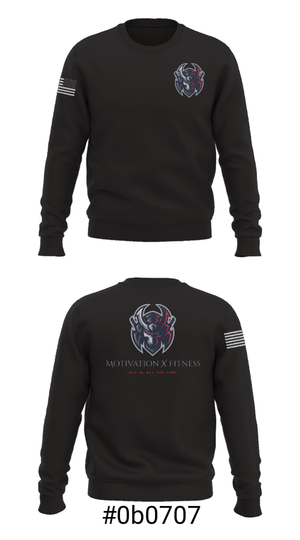 Crew Neck Sweatshirt, Motivation X Fitness, LLC, , Teamtime, Team time, sublimation, custom sports apparel, team uniforms, spirit wear, spiritwear, sports uniforms, custom shirts, team store, custom team store, fundraiser sports, apparel fundraiser