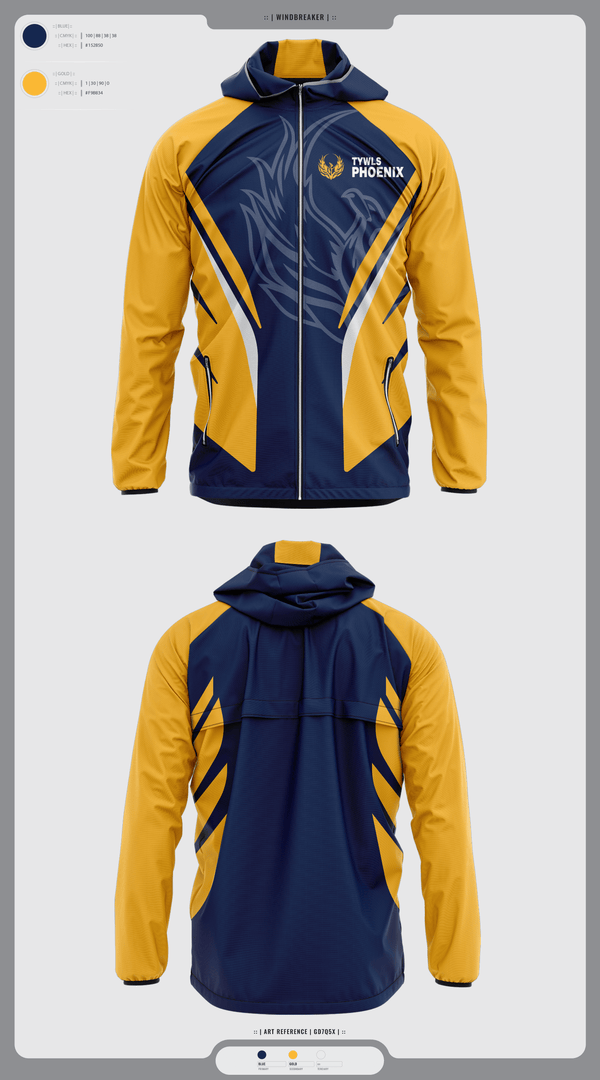 Windbreaker, TYWLS Phoenix, Spirit Store, Teamtime, Team time, sublimation, custom sports apparel, team uniforms, spirit wear, spiritwear, sports uniforms, custom shirts, team store, custom team store, fundraiser sports, apparel fundraiser
