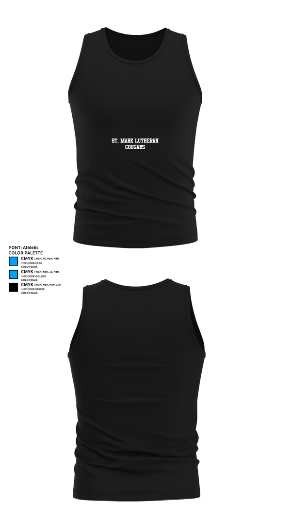 Tank Top, St. Mark Lutheran Cougars, Swimming, Teamtime, Team time, sublimation, custom sports apparel, team uniforms, spirit wear, spiritwear, sports uniforms, custom shirts, team store, custom team store, fundraiser sports, apparel fundraiser