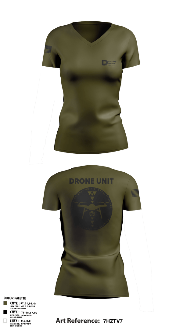 Womens Short Sleeve Vneck Shirt, Delta Defense Unit, Police, Teamtime, Team time, sublimation, custom sports apparel, team uniforms, spirit wear, spiritwear, sports uniforms, custom shirts, team store, custom team store, fundraiser sports, apparel fundraiser