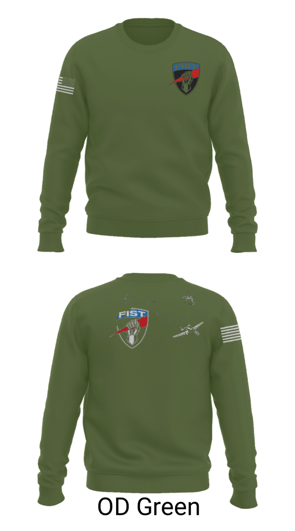 Crew Neck Sweatshirt, 3-172 FiST, Army, Teamtime, Team time, sublimation, custom sports apparel, team uniforms, spirit wear, spiritwear, sports uniforms, custom shirts, team store, custom team store, fundraiser sports, apparel fundraiser