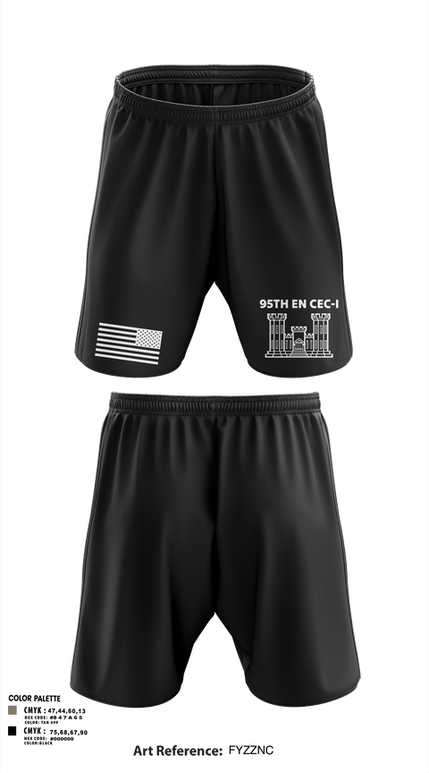 Athletic Shorts With Pockets, 95TH EN, Army, Teamtime, Team time, sublimation, custom sports apparel, team uniforms, spirit wear, spiritwear, sports uniforms, custom shirts, team store, custom team store, fundraiser sports, apparel fundraiser