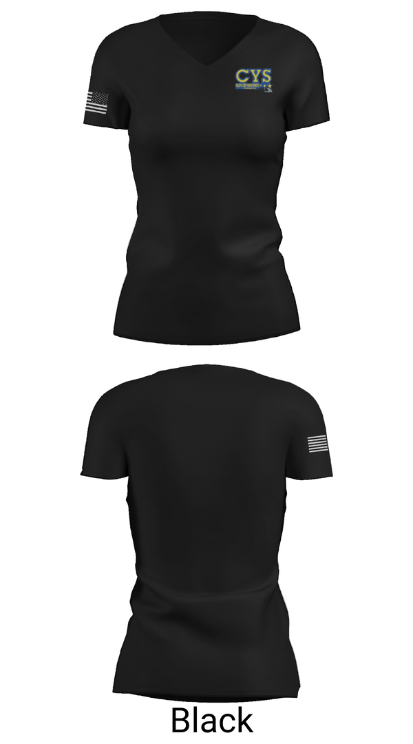 Womens Short Sleeve Vneck Shirt, ColdWater Cougara 'Shelby Youth Sports', Track & Field, Teamtime, Team time, sublimation, custom sports apparel, team uniforms, spirit wear, spiritwear, sports uniforms, custom shirts, team store, custom team store, fundraiser sports, apparel fundraiser
