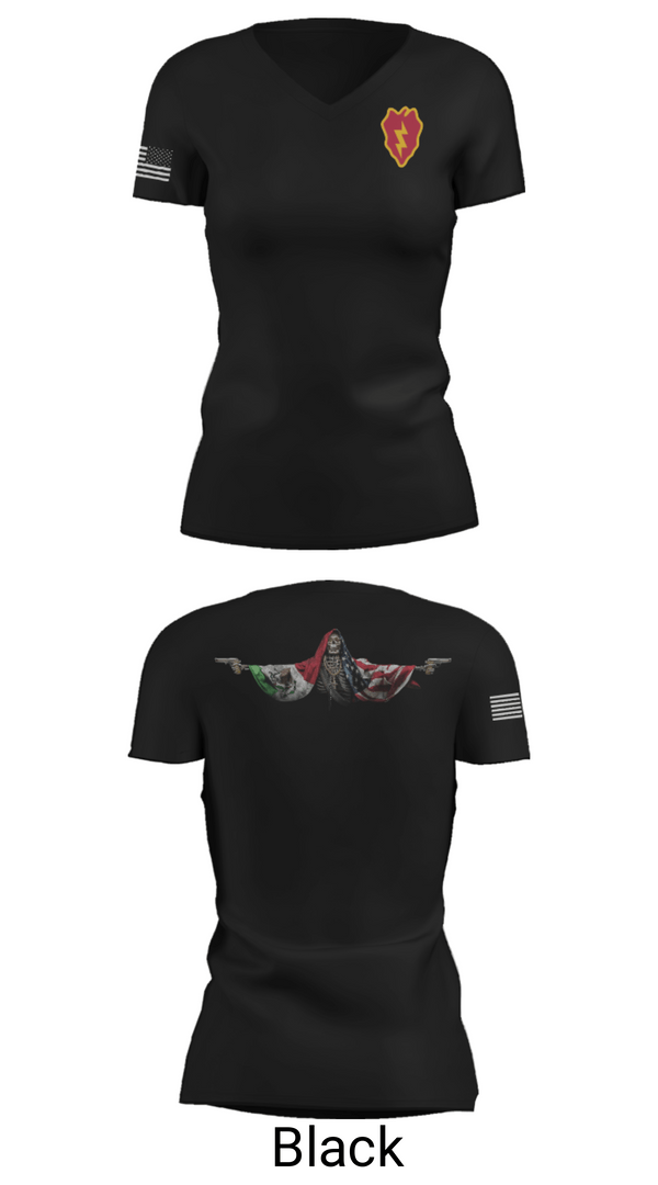 Women's Short Sleeve Vneck Shirt, 25th ID, Army, Teamtime, Team time, sublimation, custom sports apparel, team uniforms, spirit wear, spiritwear, sports uniforms, custom shirts, team store, custom team store, fundraiser sports, apparel fundraiser