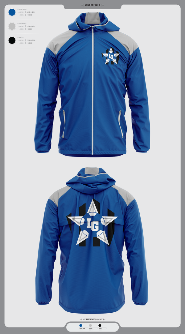 Windbreaker, LaGrange Grangers, Men's Soccer, Teamtime, Team time, sublimation, custom sports apparel, team uniforms, spirit wear, spiritwear, sports uniforms, custom shirts, team store, custom team store, fundraiser sports, apparel fundraiser