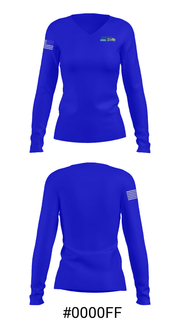 Women's Long Sleeve Vneck Shirt, South River High School Tennis, Tennis, Teamtime, Team time, sublimation, custom sports apparel, team uniforms, spirit wear, spiritwear, sports uniforms, custom shirts, team store, custom team store, fundraiser sports, apparel fundraiser