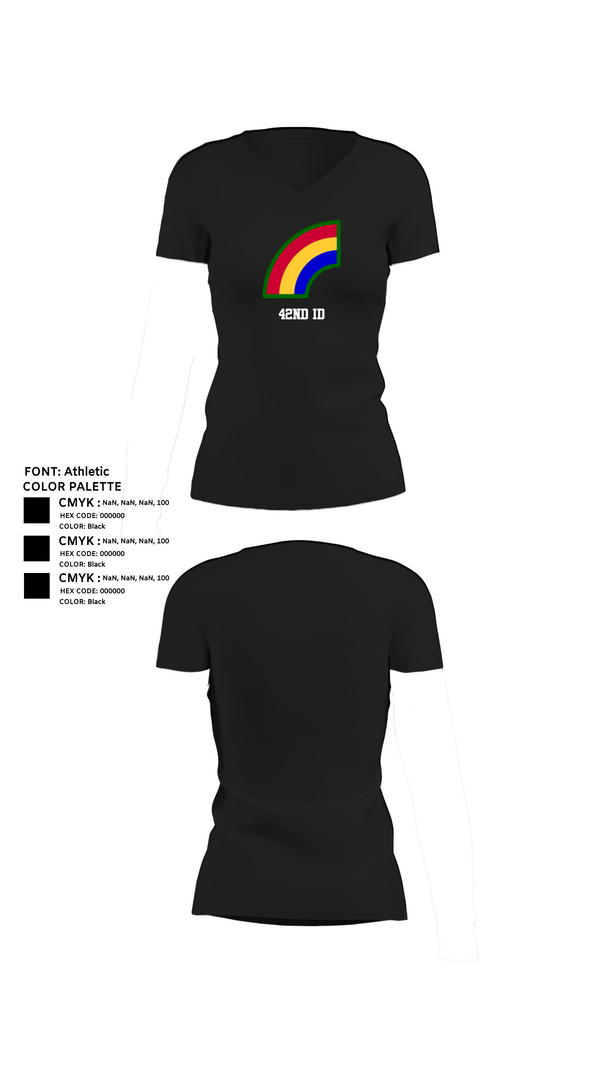 Womens Short Sleeve Vneck Shirt, 42nd ID, Army, Teamtime, Team time, sublimation, custom sports apparel, team uniforms, spirit wear, spiritwear, sports uniforms, custom shirts, team store, custom team store, fundraiser sports, apparel fundraiser