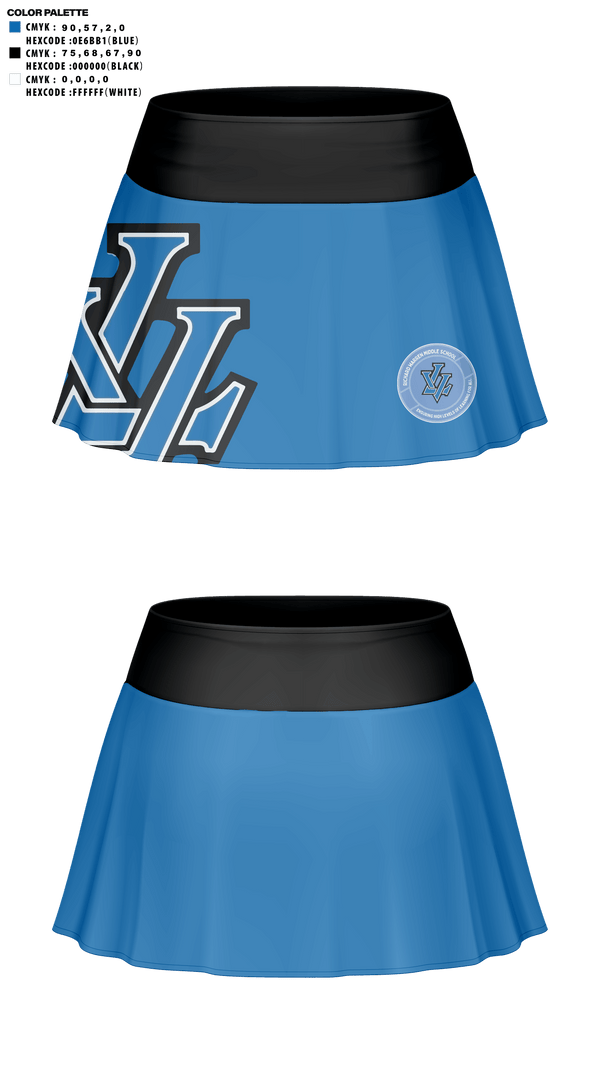 Skort, Warren Middle School Cheer, Cheer, Teamtime, Team time, sublimation, custom sports apparel, team uniforms, spirit wear, spiritwear, sports uniforms, custom shirts, team store, custom team store, fundraiser sports, apparel fundraiser