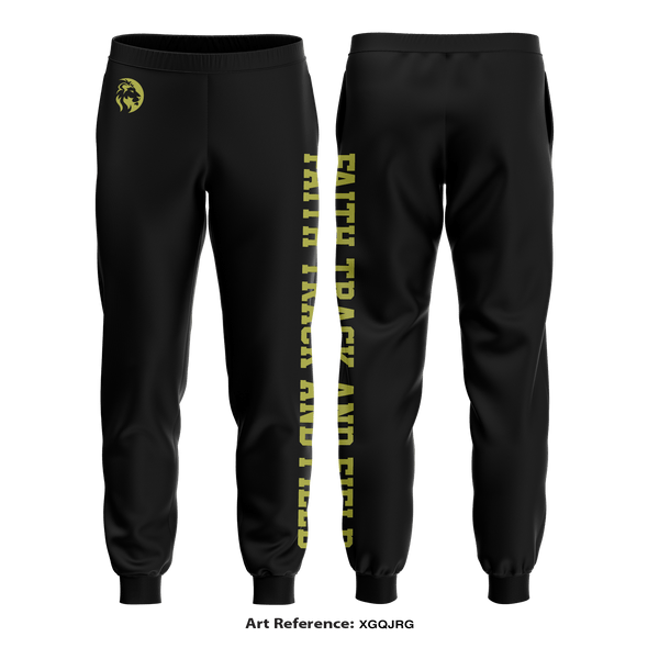 Joggers, Faith Christian School Track and Field, Track & Field, Teamtime, Team time, sublimation, custom sports apparel, team uniforms, spirit wear, spiritwear, sports uniforms, custom shirts, team store, custom team store, fundraiser sports, apparel fundraiser