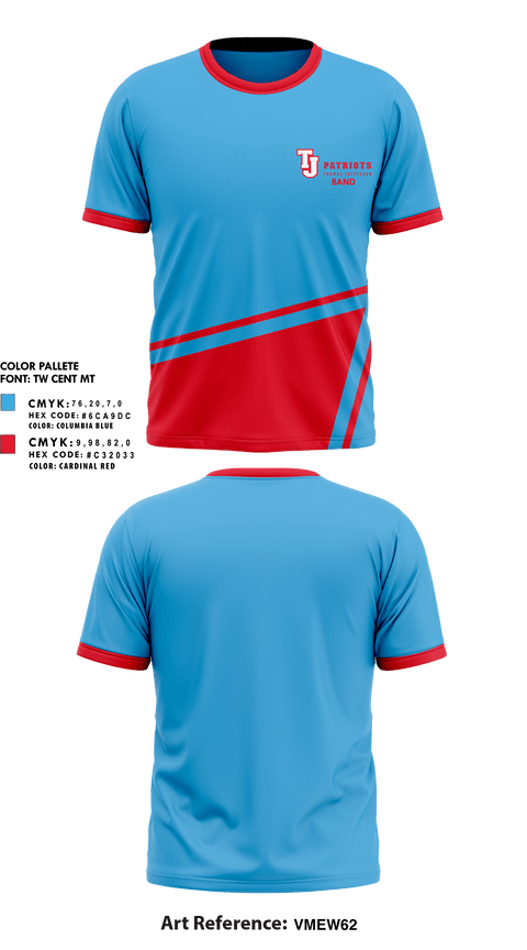 Short Sleeve Performance Shirt, Thomas Jefferson High School Band, Spirit Store, Teamtime, Team time, sublimation, custom sports apparel, team uniforms, spirit wear, spiritwear, sports uniforms, custom shirts, team store, custom team store, fundraiser sports, apparel fundraiser