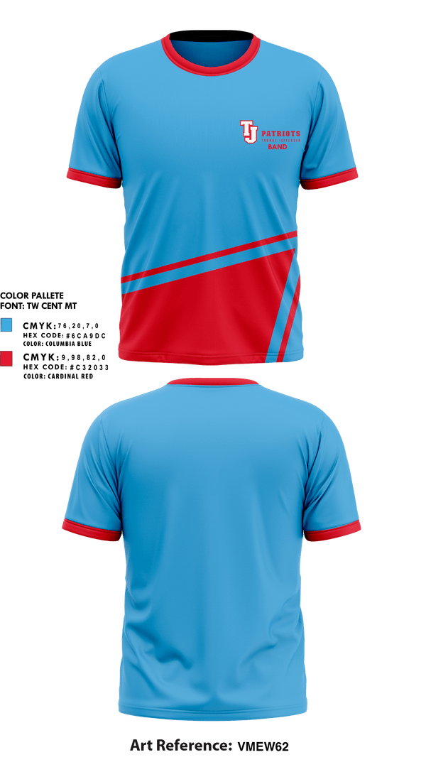Short Sleeve Performance Shirt, Thomas Jefferson High School Band, Spirit Store, Teamtime, Team time, sublimation, custom sports apparel, team uniforms, spirit wear, spiritwear, sports uniforms, custom shirts, team store, custom team store, fundraiser sports, apparel fundraiser