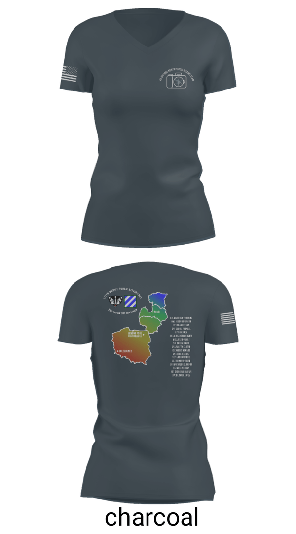 Women's Short Sleeve Vneck Shirt, 112 MPAD, Army, Teamtime, Team time, sublimation, custom sports apparel, team uniforms, spirit wear, spiritwear, sports uniforms, custom shirts, team store, custom team store, fundraiser sports, apparel fundraiser
