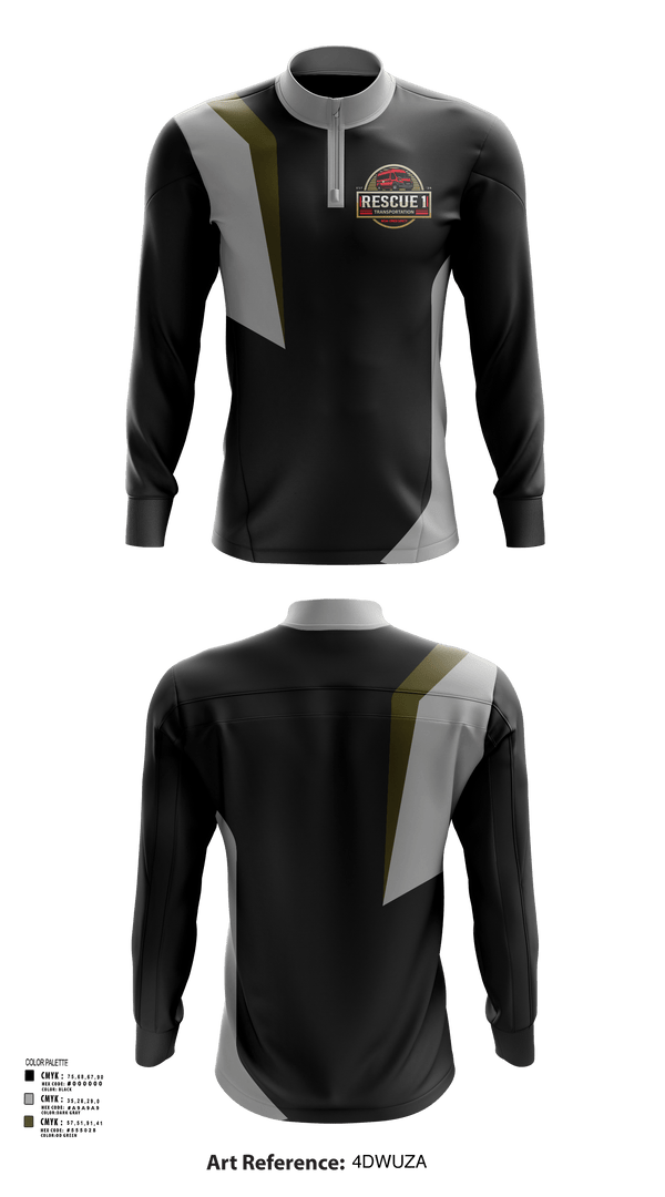 Quarter Zip Jacket, Rescue 1 transportation, , Teamtime, Team time, sublimation, custom sports apparel, team uniforms, spirit wear, spiritwear, sports uniforms, custom shirts, team store, custom team store, fundraiser sports, apparel fundraiser