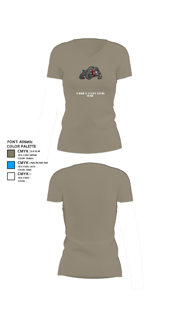 Womens Short Sleeve Vneck Shirt, Bucklin R-2 High School Cheer, Cheer, Teamtime, Team time, sublimation, custom sports apparel, team uniforms, spirit wear, spiritwear, sports uniforms, custom shirts, team store, custom team store, fundraiser sports, apparel fundraiser