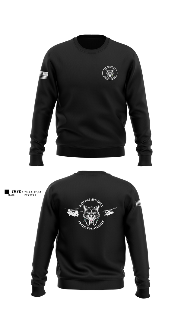 Crew Neck Sweatshirt, D Co 2-13th AVN REGTD Co 1-52 AVN REGTD Co 1-52 AVN REGT, , Teamtime, Team time, sublimation, custom sports apparel, team uniforms, spirit wear, spiritwear, sports uniforms, custom shirts, team store, custom team store, fundraiser sports, apparel fundraiser