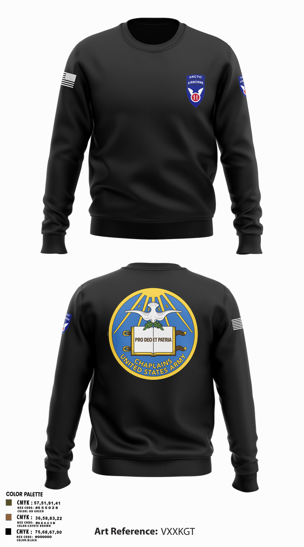 Crew Neck Sweatshirt, 11th Infantry Division (ABN), Army, Teamtime, Team time, sublimation, custom sports apparel, team uniforms, spirit wear, spiritwear, sports uniforms, custom shirts, team store, custom team store, fundraiser sports, apparel fundraiser