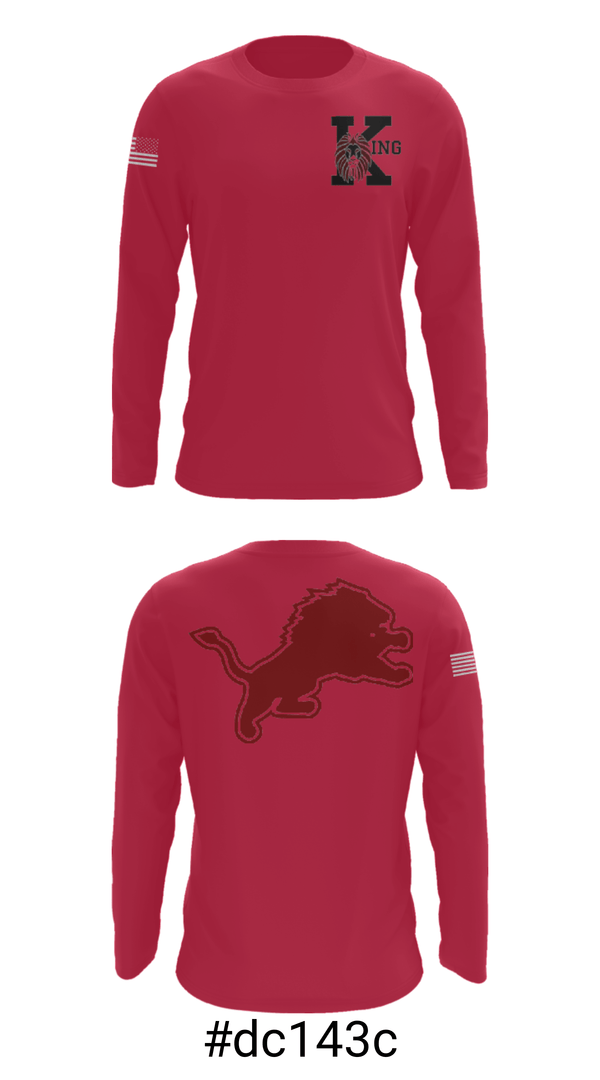 Long Sleeve Performance Shirt, Martin Luther King Jr High School Tennis, Tennis, Teamtime, Team time, sublimation, custom sports apparel, team uniforms, spirit wear, spiritwear, sports uniforms, custom shirts, team store, custom team store, fundraiser sports, apparel fundraiser