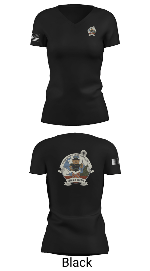 Womens Short Sleeve Vneck Shirt, Chimney troops, , Teamtime, Team time, sublimation, custom sports apparel, team uniforms, spirit wear, spiritwear, sports uniforms, custom shirts, team store, custom team store, fundraiser sports, apparel fundraiser