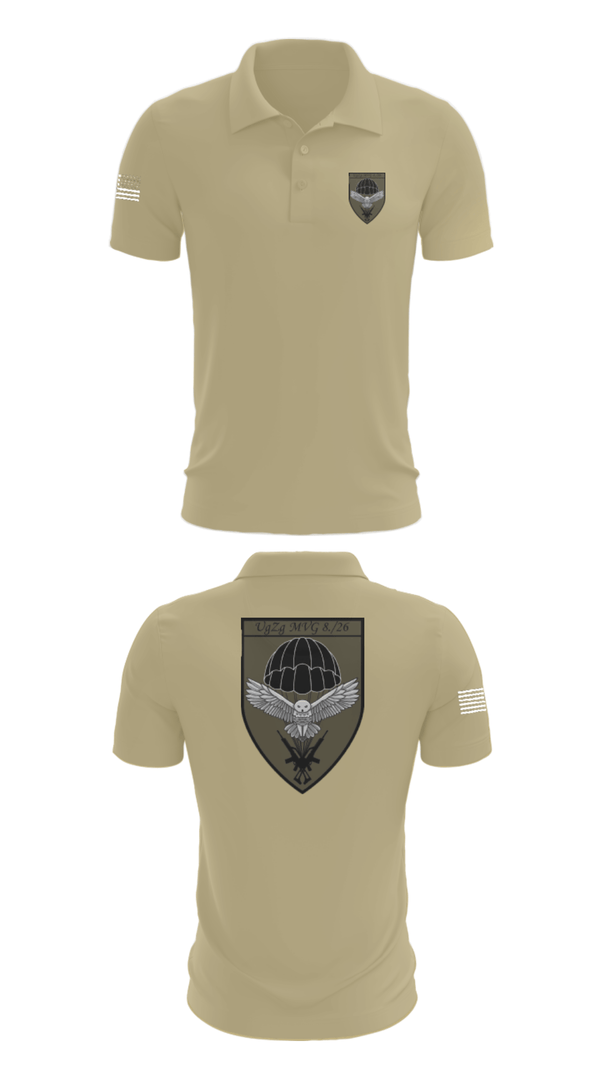 Short Sleeve Performance Polo, 8.FschJgRgt 26, Army, Teamtime, Team time, sublimation, custom sports apparel, team uniforms, spirit wear, spiritwear, sports uniforms, custom shirts, team store, custom team store, fundraiser sports, apparel fundraiser