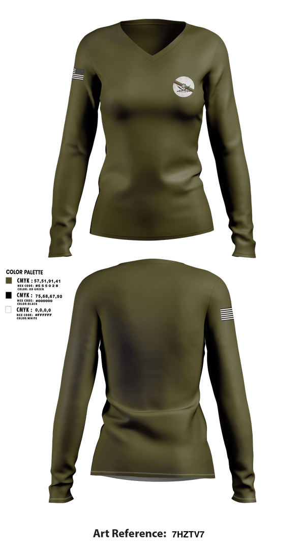 Women's Long Sleeve Vneck Shirt, PAMIR, National Guard, Teamtime, Team time, sublimation, custom sports apparel, team uniforms, spirit wear, spiritwear, sports uniforms, custom shirts, team store, custom team store, fundraiser sports, apparel fundraiser