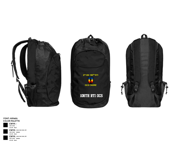 Gear Bag, 106th RTI OCS, , Teamtime, Team time, sublimation, custom sports apparel, team uniforms, spirit wear, spiritwear, sports uniforms, custom shirts, team store, custom team store, fundraiser sports, apparel fundraiser