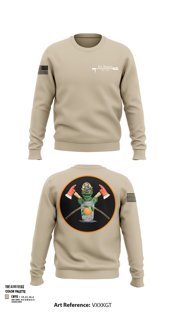 Crew Neck Sweatshirt, 91 Bravo, Fire Department, Teamtime, Team time, sublimation, custom sports apparel, team uniforms, spirit wear, spiritwear, sports uniforms, custom shirts, team store, custom team store, fundraiser sports, apparel fundraiser