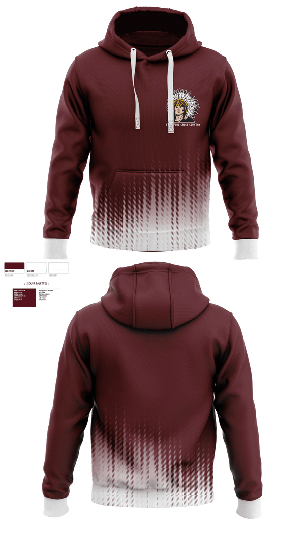 Hoodie, Strafford High School Cross Country, Cross Country, Teamtime, Team time, sublimation, custom sports apparel, team uniforms, spirit wear, spiritwear, sports uniforms, custom shirts, team store, custom team store, fundraiser sports, apparel fundraiser