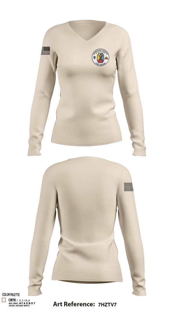 Womens Long Sleeve Vneck Shirt, Fort moore, , Teamtime, Team time, sublimation, custom sports apparel, team uniforms, spirit wear, spiritwear, sports uniforms, custom shirts, team store, custom team store, fundraiser sports, apparel fundraiser
