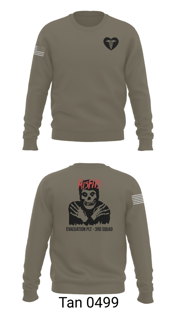 Crew Neck Sweatshirt, 3rd squad, Army, Teamtime, Team time, sublimation, custom sports apparel, team uniforms, spirit wear, spiritwear, sports uniforms, custom shirts, team store, custom team store, fundraiser sports, apparel fundraiser