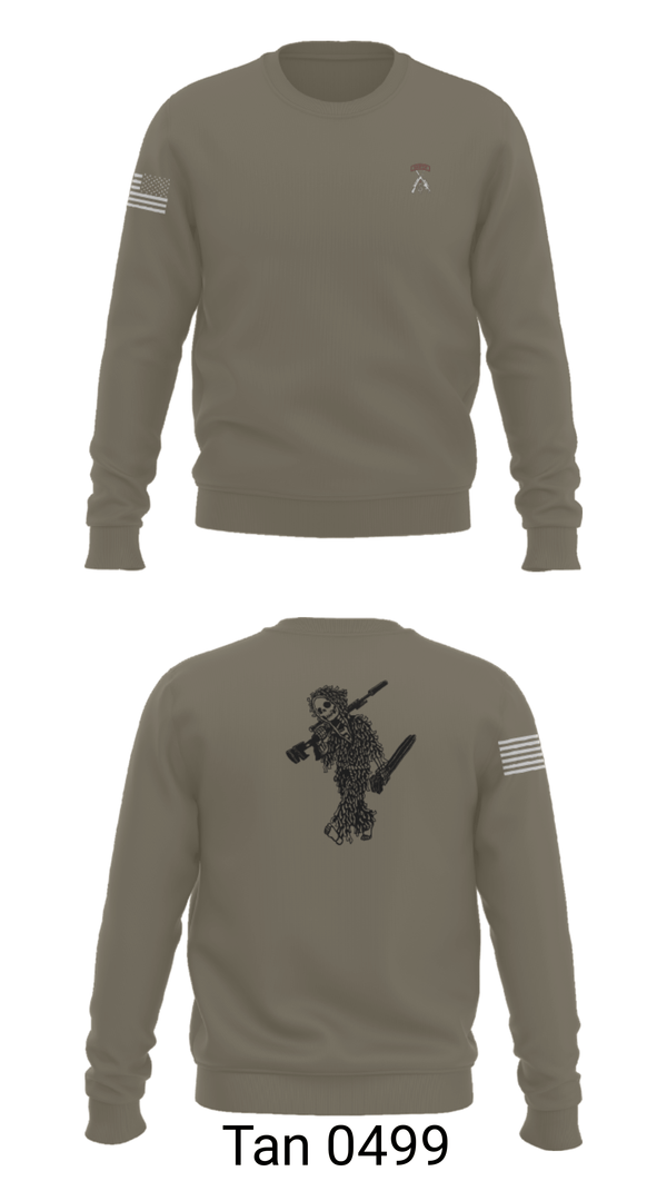 Crew Neck Sweatshirt, 2-5 CAV Snipers, Army, Teamtime, Team time, sublimation, custom sports apparel, team uniforms, spirit wear, spiritwear, sports uniforms, custom shirts, team store, custom team store, fundraiser sports, apparel fundraiser