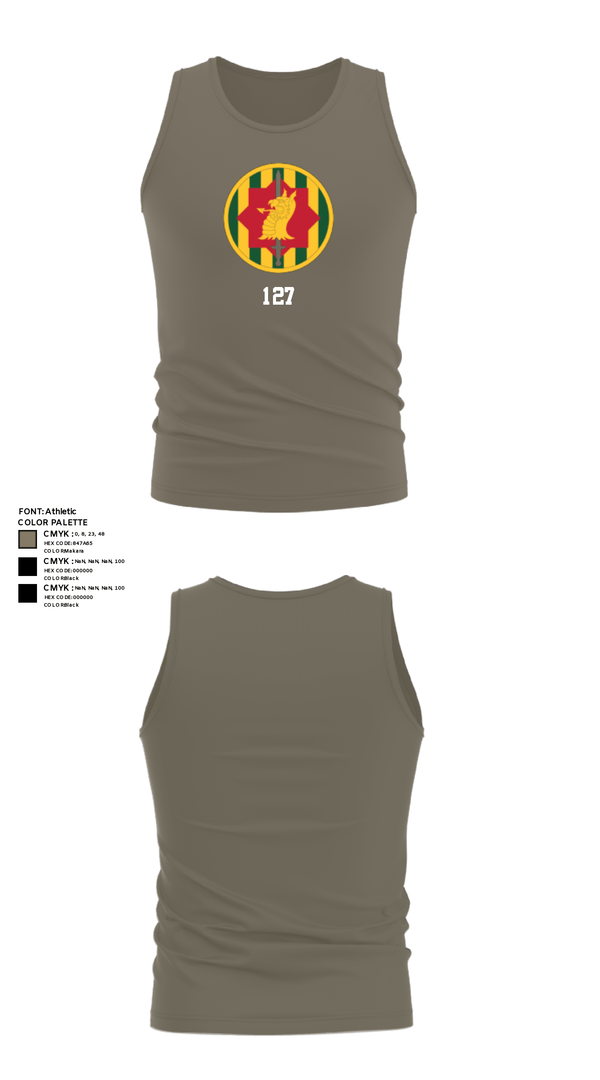 Tank Top, 127, Army, Teamtime, Team time, sublimation, custom sports apparel, team uniforms, spirit wear, spiritwear, sports uniforms, custom shirts, team store, custom team store, fundraiser sports, apparel fundraiser