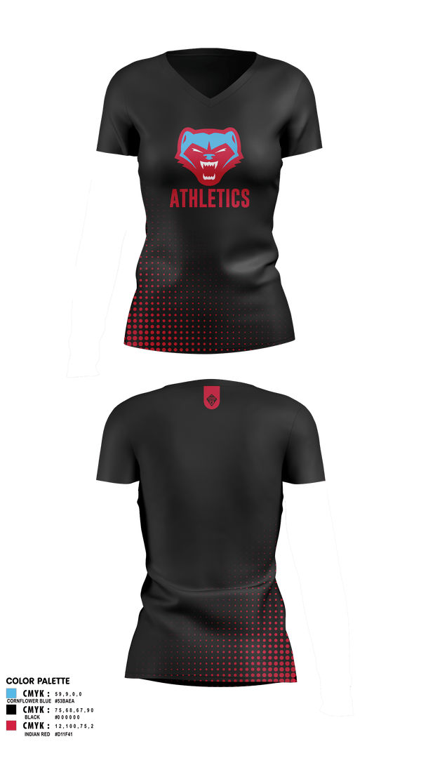 Womens Short Sleeve Vneck Shirt, Rocky Top MSTeam Fishman, Spirit Store, Teamtime, Team time, sublimation, custom sports apparel, team uniforms, spirit wear, spiritwear, sports uniforms, custom shirts, team store, custom team store, fundraiser sports, apparel fundraiser