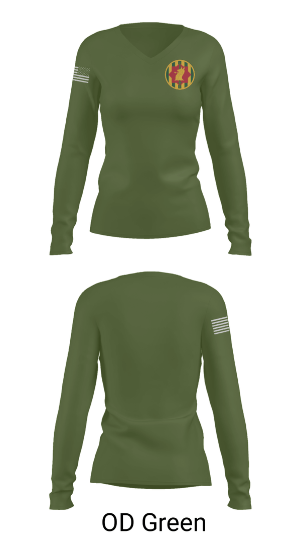 Women's Long Sleeve Vneck Shirt, 127, Army, Teamtime, Team time, sublimation, custom sports apparel, team uniforms, spirit wear, spiritwear, sports uniforms, custom shirts, team store, custom team store, fundraiser sports, apparel fundraiser