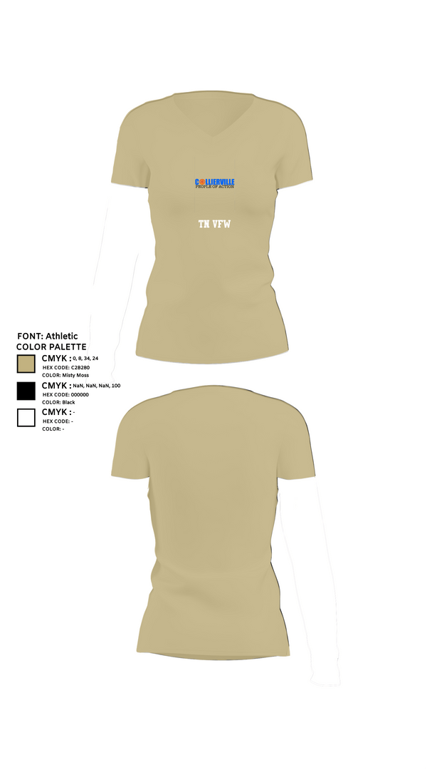 Womens Short Sleeve Vneck Shirt, TN VFW, Army, Teamtime, Team time, sublimation, custom sports apparel, team uniforms, spirit wear, spiritwear, sports uniforms, custom shirts, team store, custom team store, fundraiser sports, apparel fundraiser