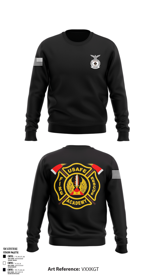 Crew Neck Sweatshirt, 435th CTS, Air Force, Teamtime, Team time, sublimation, custom sports apparel, team uniforms, spirit wear, spiritwear, sports uniforms, custom shirts, team store, custom team store, fundraiser sports, apparel fundraiser