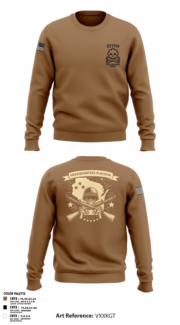 Crew Neck Sweatshirt, 377th SMC, Army, Teamtime, Team time, sublimation, custom sports apparel, team uniforms, spirit wear, spiritwear, sports uniforms, custom shirts, team store, custom team store, fundraiser sports, apparel fundraiser