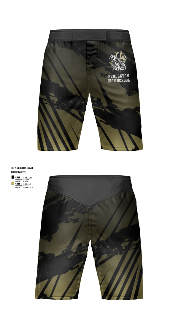 Fight Shorts, Pendleton High School Wrestling, Wrestling, Teamtime, Team time, sublimation, custom sports apparel, team uniforms, spirit wear, spiritwear, sports uniforms, custom shirts, team store, custom team store, fundraiser sports, apparel fundraiser