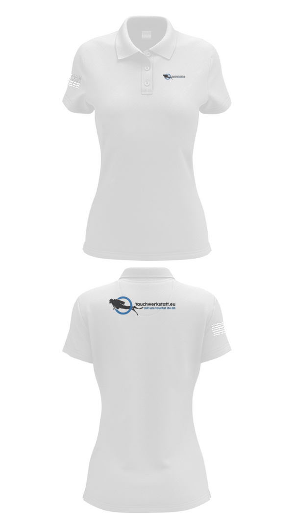 Women's Short Sleeve Performance Polo, Tauchwerkstatt.eu, , Teamtime, Team time, sublimation, custom sports apparel, team uniforms, spirit wear, spiritwear, sports uniforms, custom shirts, team store, custom team store, fundraiser sports, apparel fundraiser