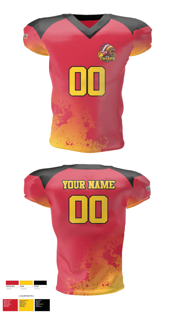Football Jersey, CTX Chiefs, Football, Teamtime, Team time, sublimation, custom sports apparel, team uniforms, spirit wear, spiritwear, sports uniforms, custom shirts, team store, custom team store, fundraiser sports, apparel fundraiser