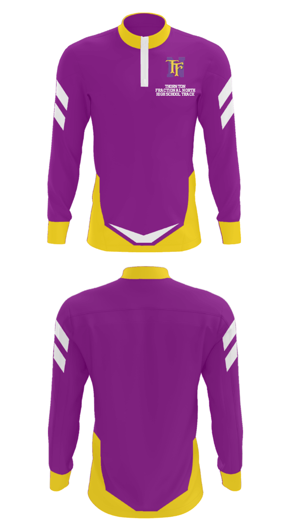 Quarter Zip Jacket, Thornton Fractional North High School Track, Track & Field, Teamtime, Team time, sublimation, custom sports apparel, team uniforms, spirit wear, spiritwear, sports uniforms, custom shirts, team store, custom team store, fundraiser sports, apparel fundraiser