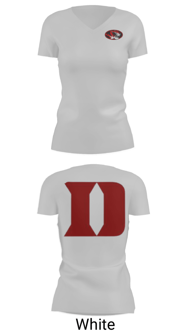Womens Short Sleeve Vneck Shirt, Duke High School Golf, Golf, Teamtime, Team time, sublimation, custom sports apparel, team uniforms, spirit wear, spiritwear, sports uniforms, custom shirts, team store, custom team store, fundraiser sports, apparel fundraiser