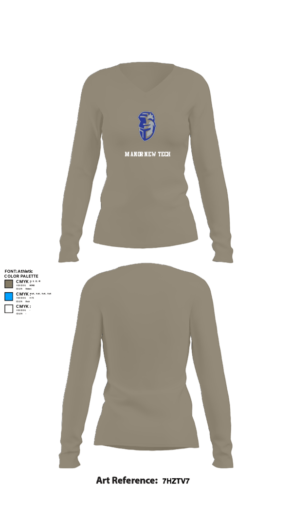 Womens Long Sleeve Vneck Shirt, Manor New Tech, Women's Basketball, Teamtime, Team time, sublimation, custom sports apparel, team uniforms, spirit wear, spiritwear, sports uniforms, custom shirts, team store, custom team store, fundraiser sports, apparel fundraiser