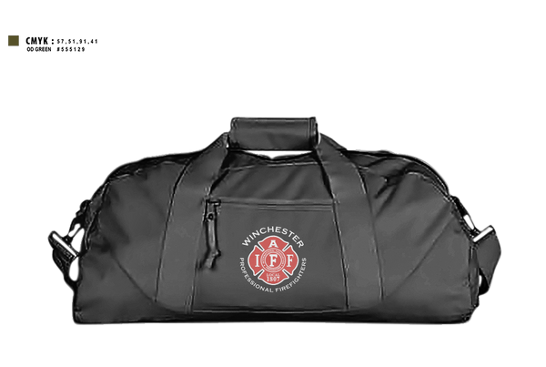 Duffle Bag, Winchester Fire Department, Fire Department, Teamtime, Team time, sublimation, custom sports apparel, team uniforms, spirit wear, spiritwear, sports uniforms, custom shirts, team store, custom team store, fundraiser sports, apparel fundraiser