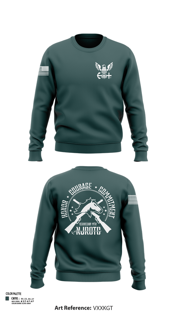 Crew Neck Sweatshirt, Kennesaw Mountain NJROTC, Navy, Teamtime, Team time, sublimation, custom sports apparel, team uniforms, spirit wear, spiritwear, sports uniforms, custom shirts, team store, custom team store, fundraiser sports, apparel fundraiser
