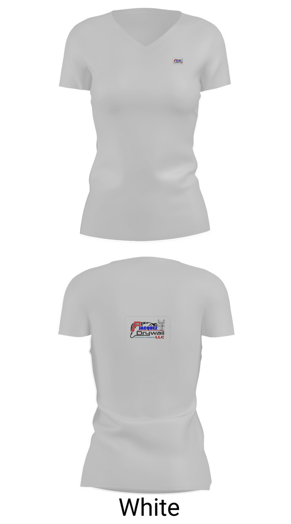 Womens Short Sleeve Vneck Shirt, Jacquez Drywall llc, , Teamtime, Team time, sublimation, custom sports apparel, team uniforms, spirit wear, spiritwear, sports uniforms, custom shirts, team store, custom team store, fundraiser sports, apparel fundraiser