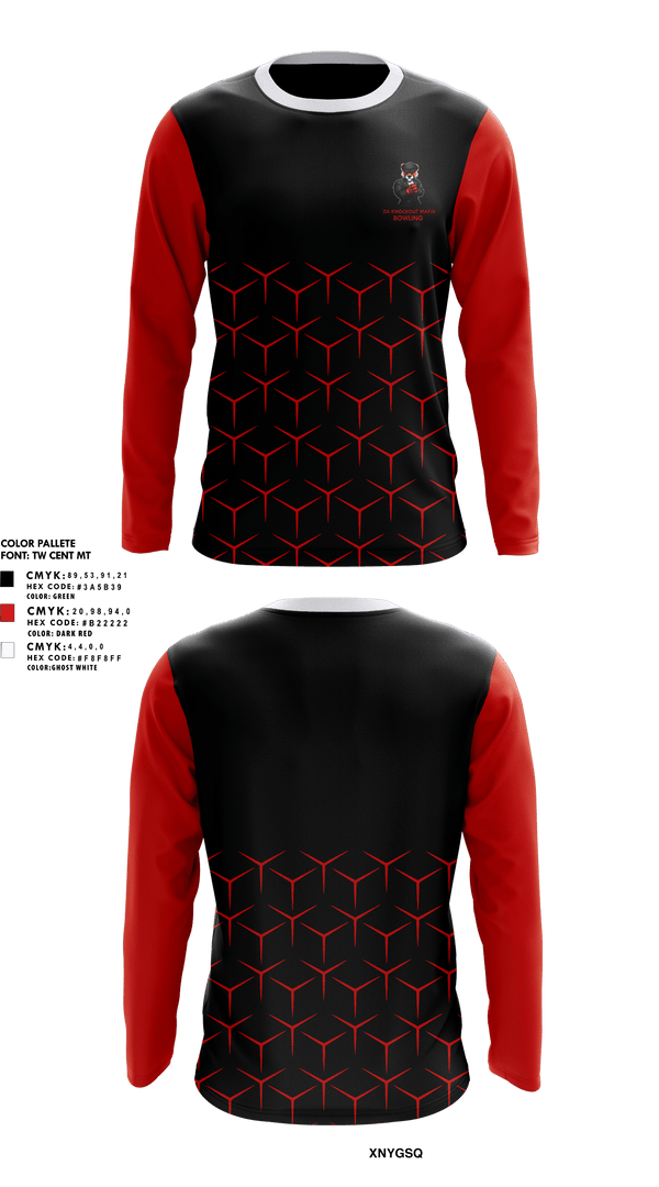 Long Sleeve Performance Shirt, Da Knockout Mafia, Bowling, Teamtime, Team time, sublimation, custom sports apparel, team uniforms, spirit wear, spiritwear, sports uniforms, custom shirts, team store, custom team store, fundraiser sports, apparel fundraiser