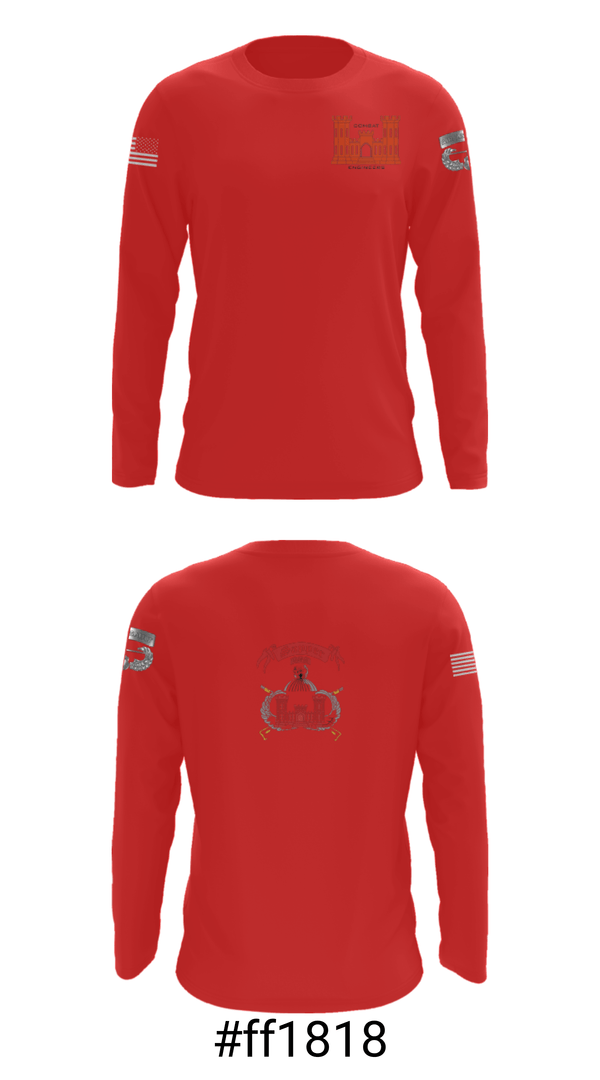 Long Sleeve Performance Shirt, 1138th SAPPER Company, Army, Teamtime, Team time, sublimation, custom sports apparel, team uniforms, spirit wear, spiritwear, sports uniforms, custom shirts, team store, custom team store, fundraiser sports, apparel fundraiser