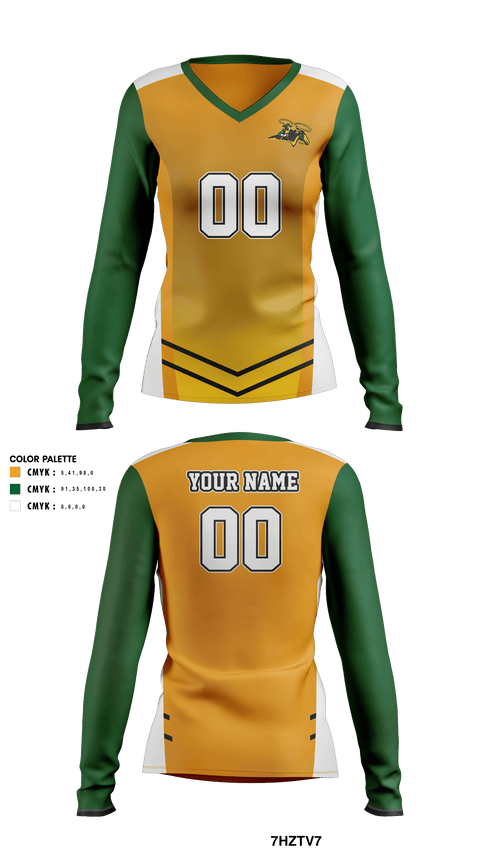 Womens Long Sleeve Vneck Shirt, Joppa Senior High School Volleyball, Women's Volleyball, Teamtime, Team time, sublimation, custom sports apparel, team uniforms, spirit wear, spiritwear, sports uniforms, custom shirts, team store, custom team store, fundraiser sports, apparel fundraiser