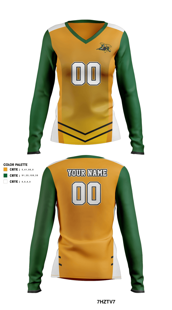 Womens Long Sleeve Vneck Shirt, Joppa Senior High School Volleyball, Women's Volleyball, Teamtime, Team time, sublimation, custom sports apparel, team uniforms, spirit wear, spiritwear, sports uniforms, custom shirts, team store, custom team store, fundraiser sports, apparel fundraiser